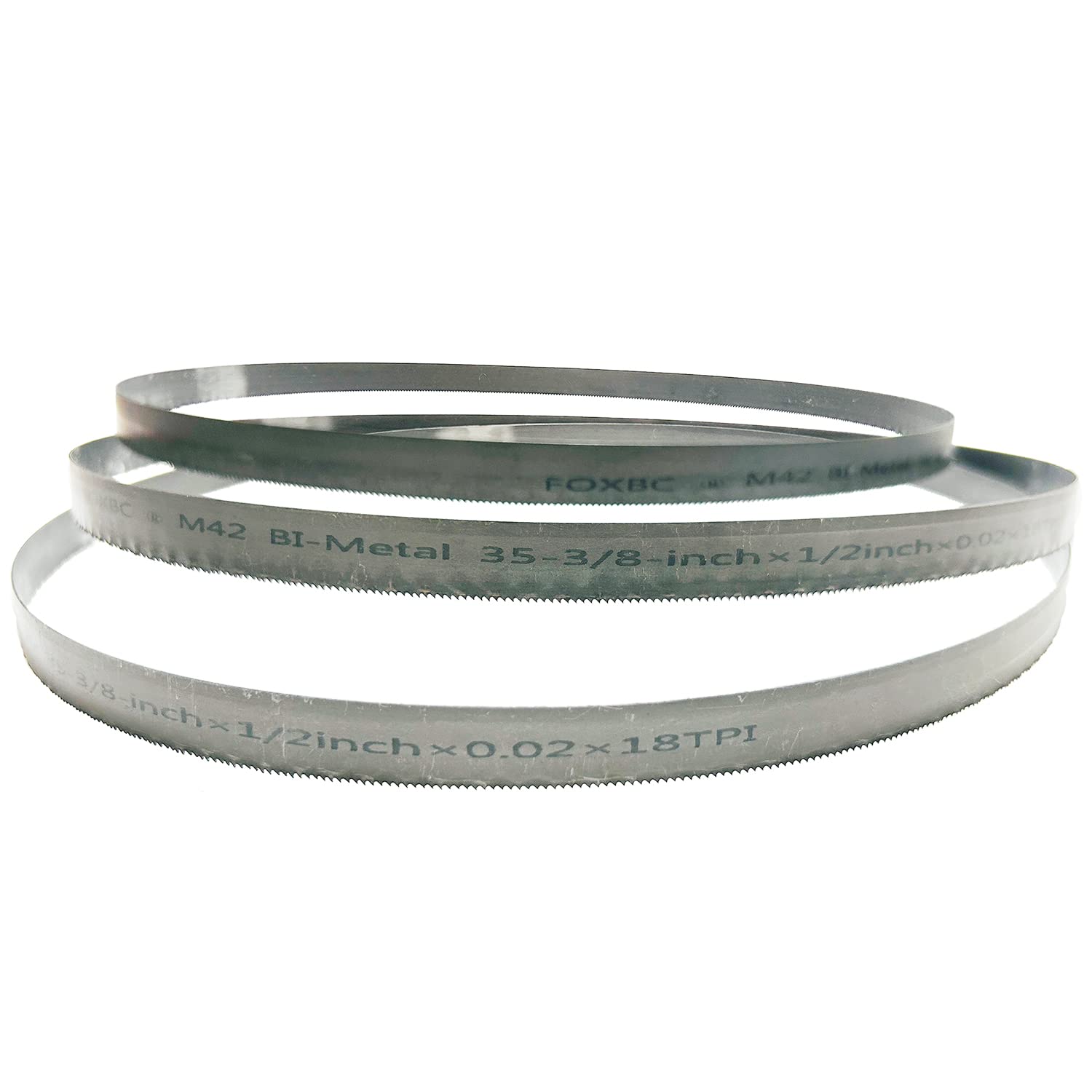 FOXBC 35-3/8 Inch Bandsaw Blade 10 TPI for Milwaukee 48-39-0509 Portable Band Saw Blade, 35-3/8" x 1/2" x .020" 10 TPI, 3-Pack