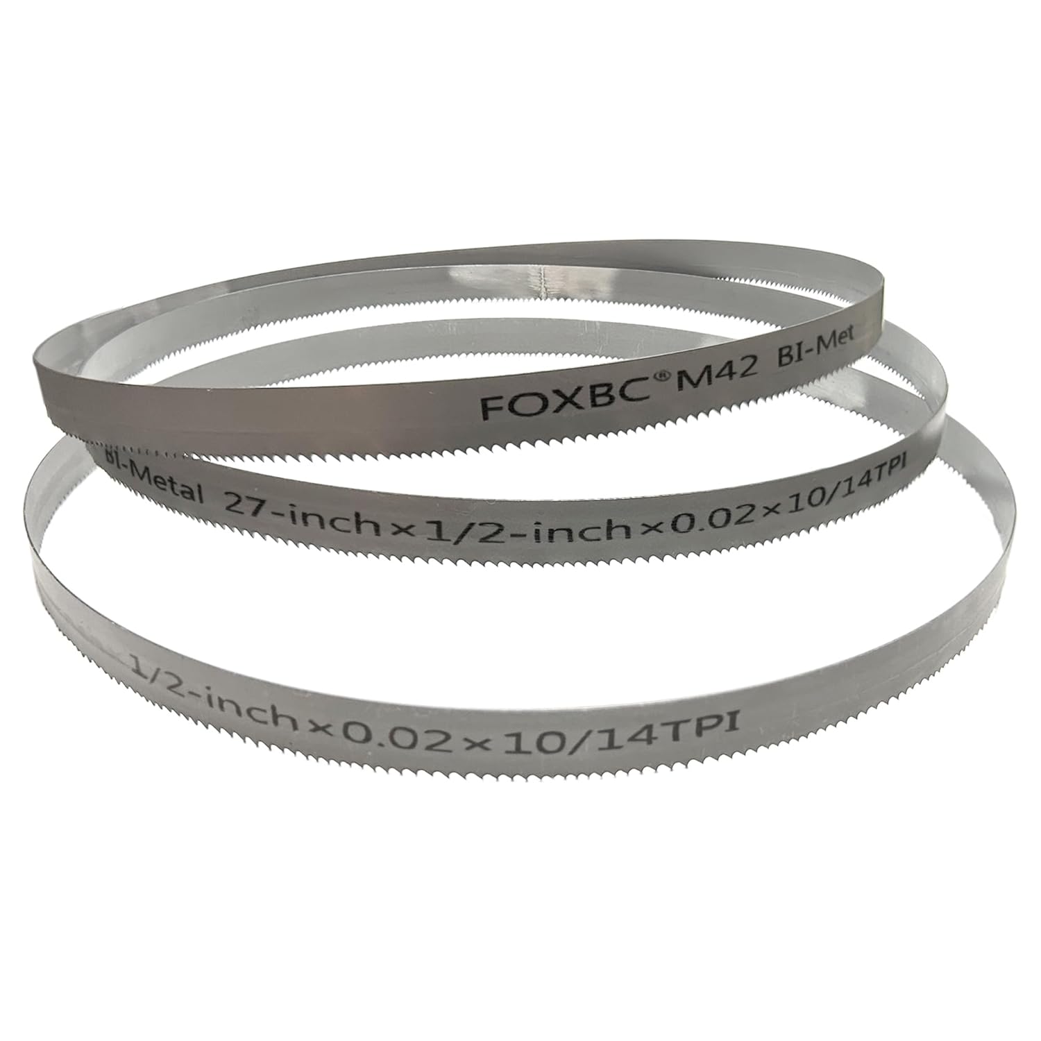 FOXBC 27 Inch Bandsaw Blades 10/14 TPI for DeWalt DCS377, Milwaukee Po