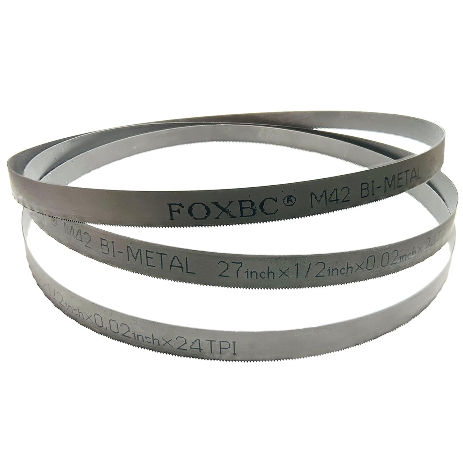 FOXBC 27 Inch Bandsaw Blades 24 TPI for DeWalt DCS377, Milwaukee Porta