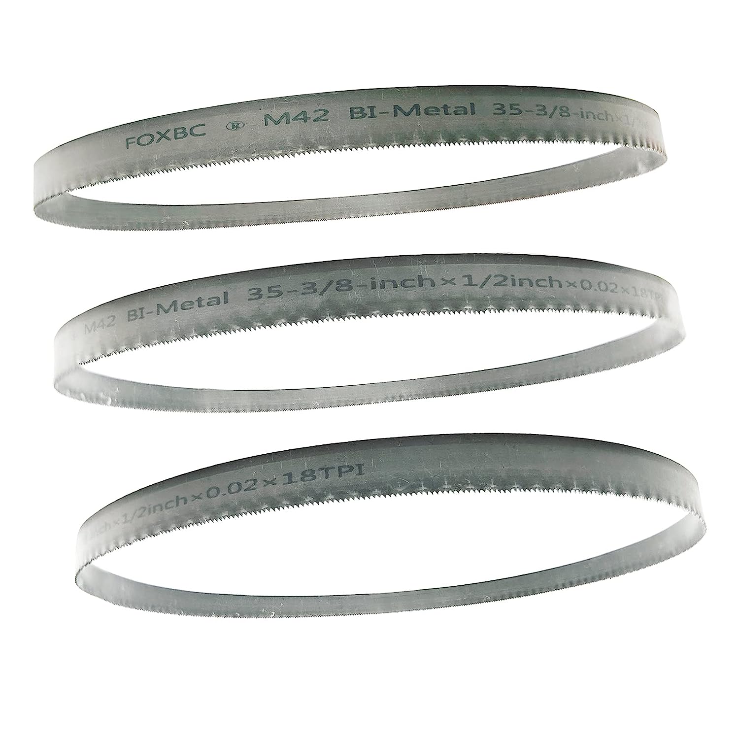 FOXBC 35-3/8 Inch Bandsaw Blade 24 TPI for Milwaukee 48-39-0539 Portable Band Saw Blade, 35-3/8" x 1/2" x .020" 24 TPI, 3-Pack