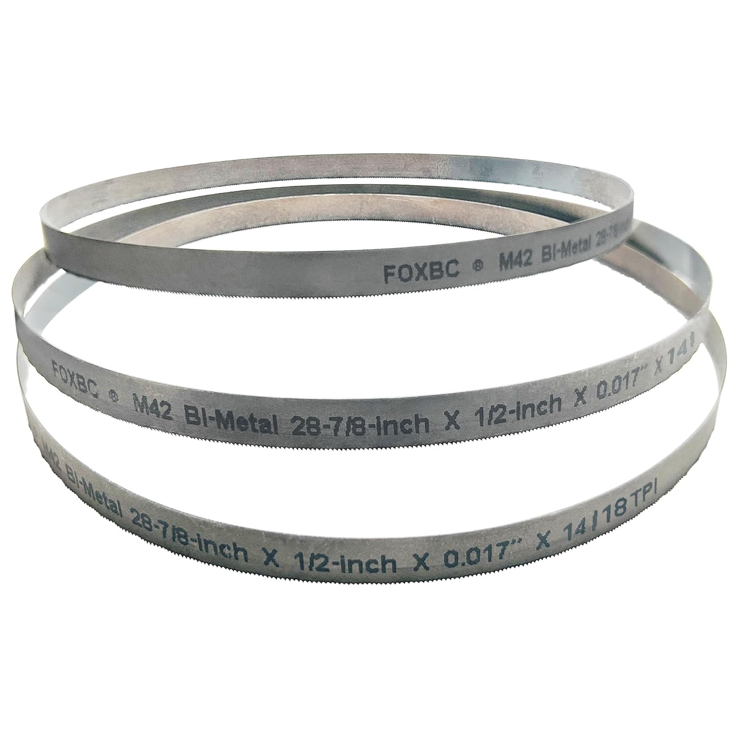 FOXBC 28-7/8 inch Bandsaw Blades 14/18 TPI for Compact Portable Band Saw Blade, 3-Pack