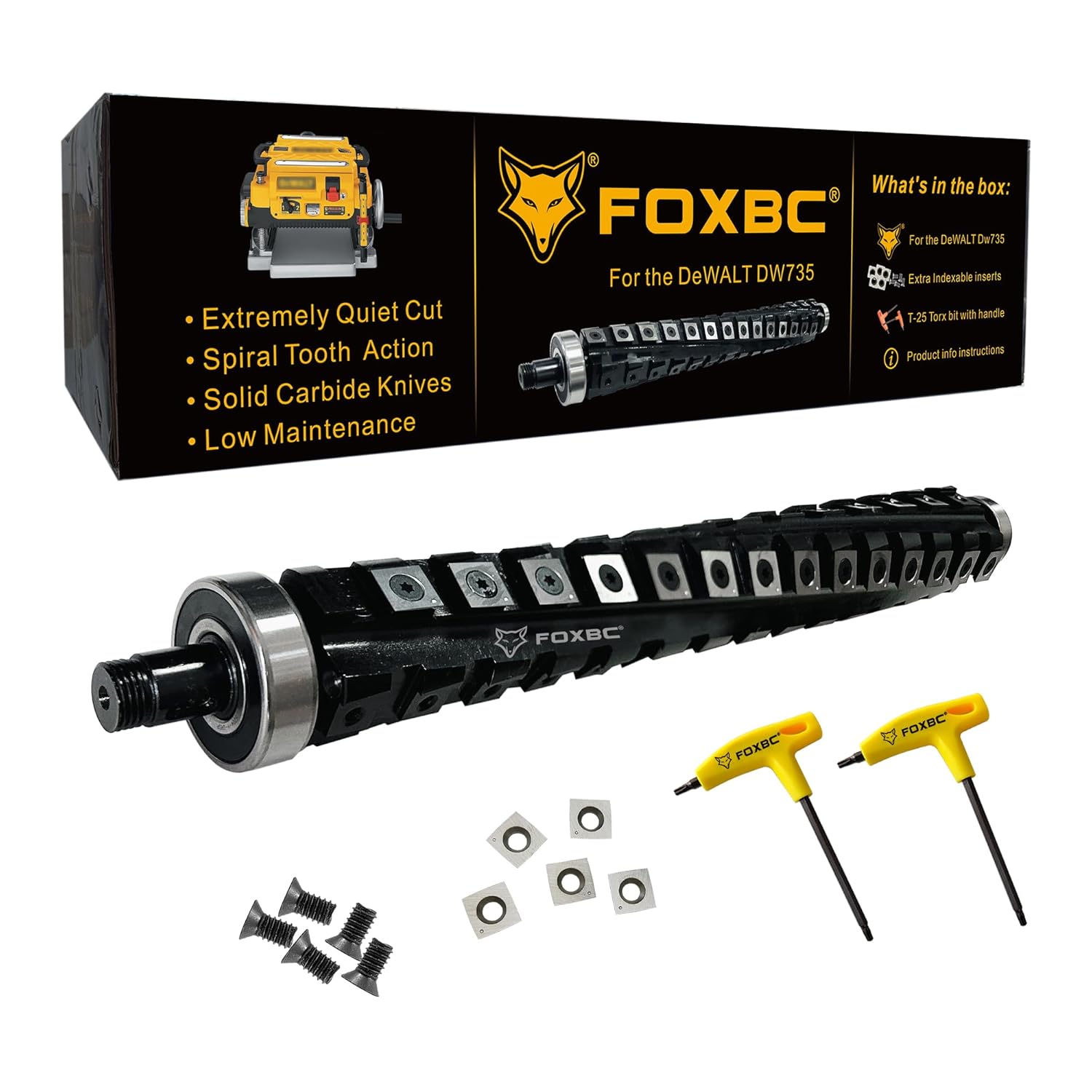 FOXBC DW735 Helical Cutterhead for DeWalt DW735 DW735X DW735-XE Planer