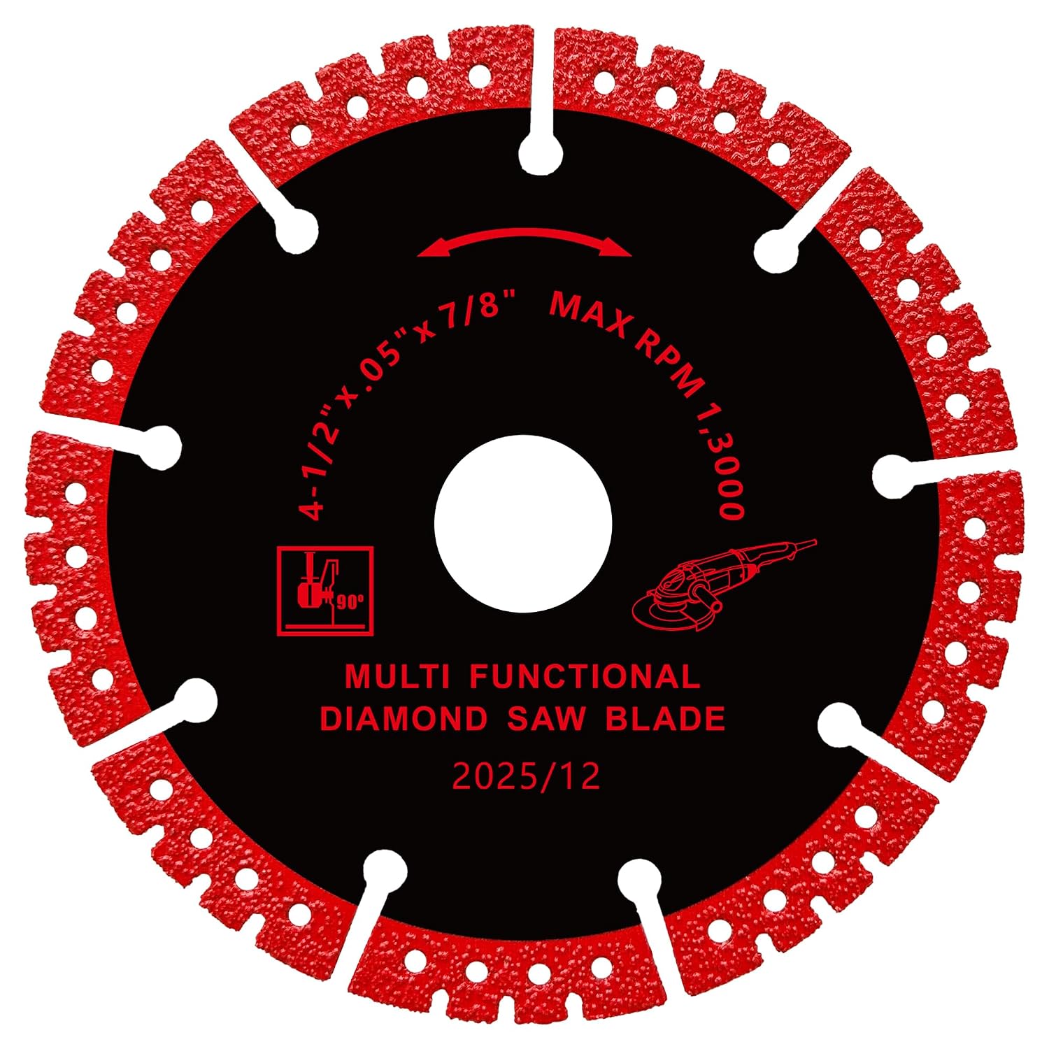 FOXBC 4-1/2 inch Diamond Blades, Multi-Purpose Metal Cutting Wheel - 3 Pack