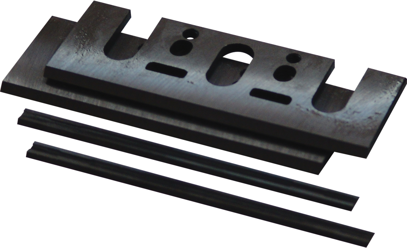 3‑1/4" Planer Blade Set with Set Plate Double Edged Blade Set Universal Adapter