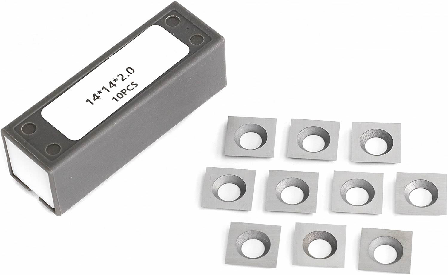 CDBP Hout Draaien Gereedschap Carbide Getipt 15x15x2,5 Mm Met R100 Radius Vierkante Carbide Cutter Inserts Voor draaibeitels en Houtbewerking Draaibank Tool, 10 stks CDBP Hout Draaien Gereedschap Carbide Getipt 15x15x2,5 Mm Met R100 Radius Vierkante Carbide Cutter Inserts Voor draaibeitels en Houtbewerking Draaibank Tool, 10 stks