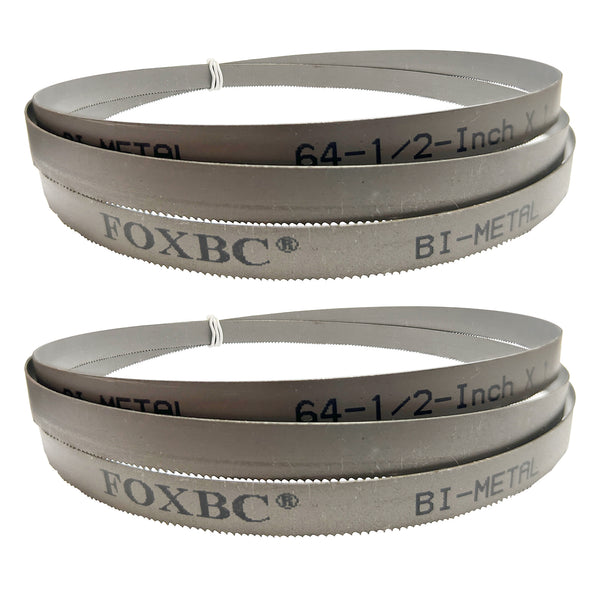 FOXBC 64-1/2" x 1/2" x 0.02" x 24 TPI Metal Bandsaw Blade Cutting for Harbor Freight, Wen 3970, Jet Band Saw - 2 Pack