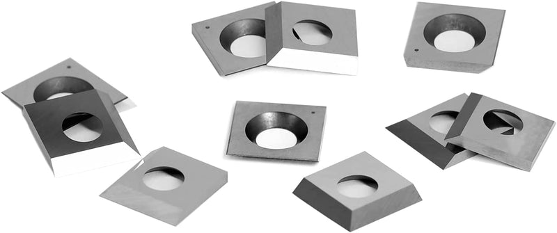 FOXBC 14.27mm Square Carbide Inserts Cutters for Wen JT630H, JT833H, PL1326 and Rikon 20-600H 25-130H - 10 Pack