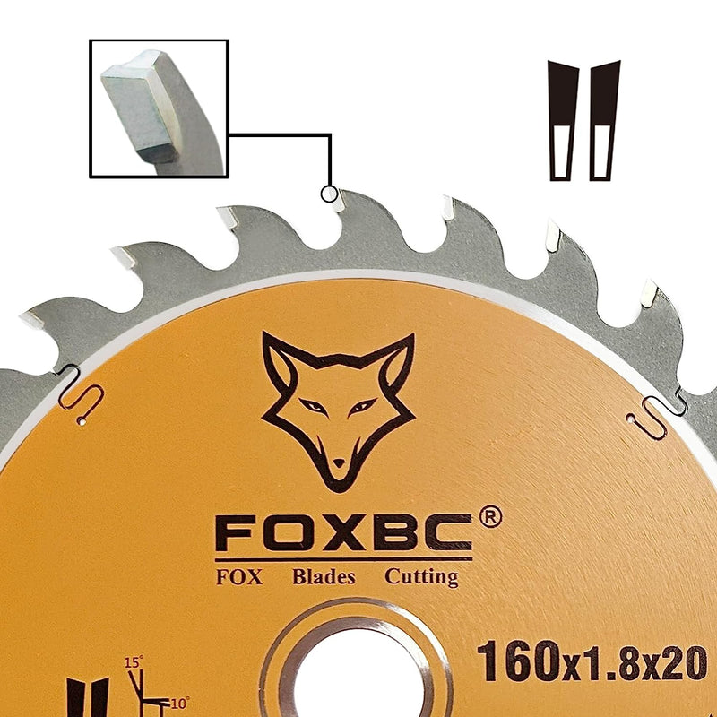 FOXBC 205560 Track Saws Blade 28 Tooth 160x1,8x20mm for Festool TS 55 F, TSC 55 K, HK 55 and HKC 55, Wood Universal
