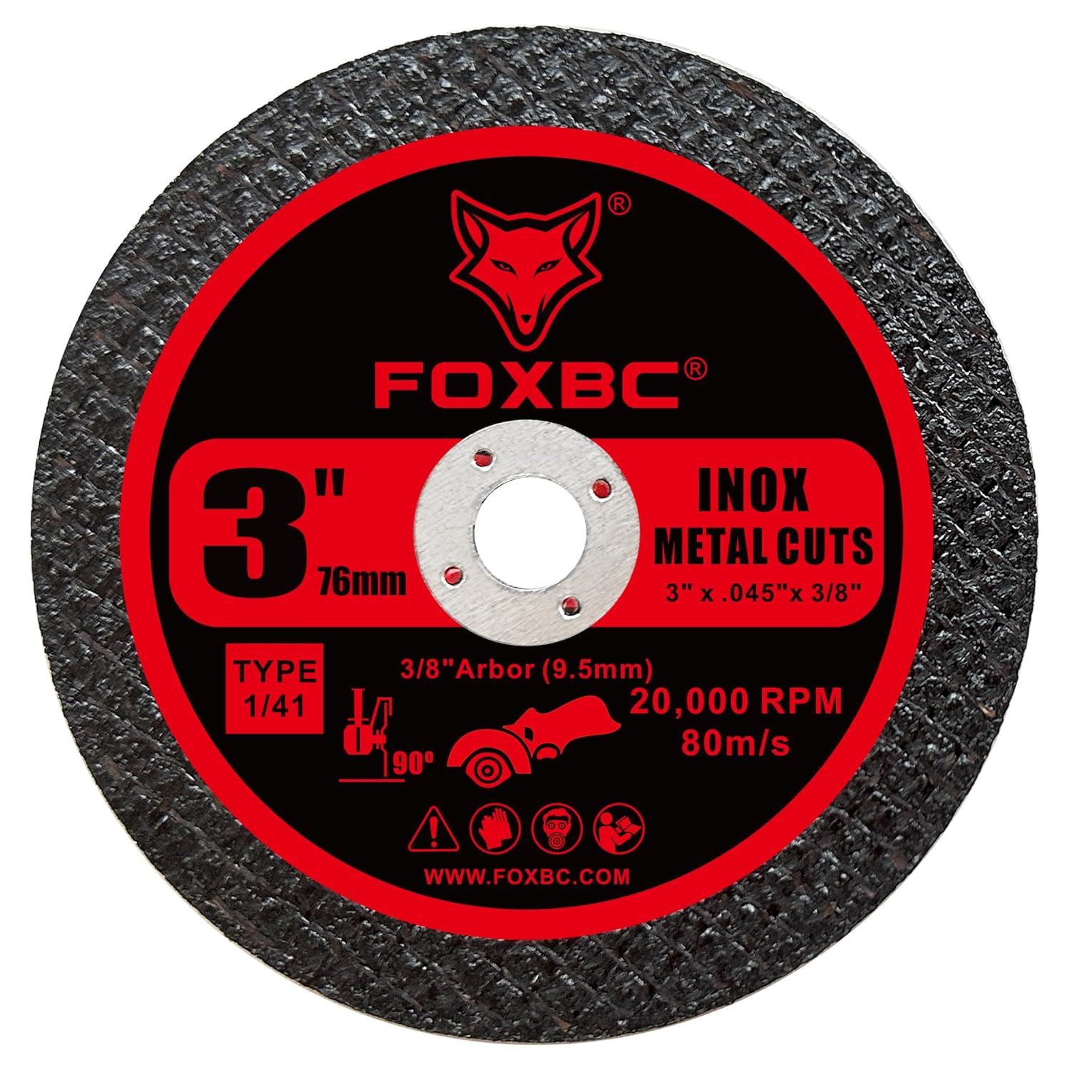 FOXBC 3 Inch Cut Off Wheel Discs, Metal & Stainless Steel Cutting Disc