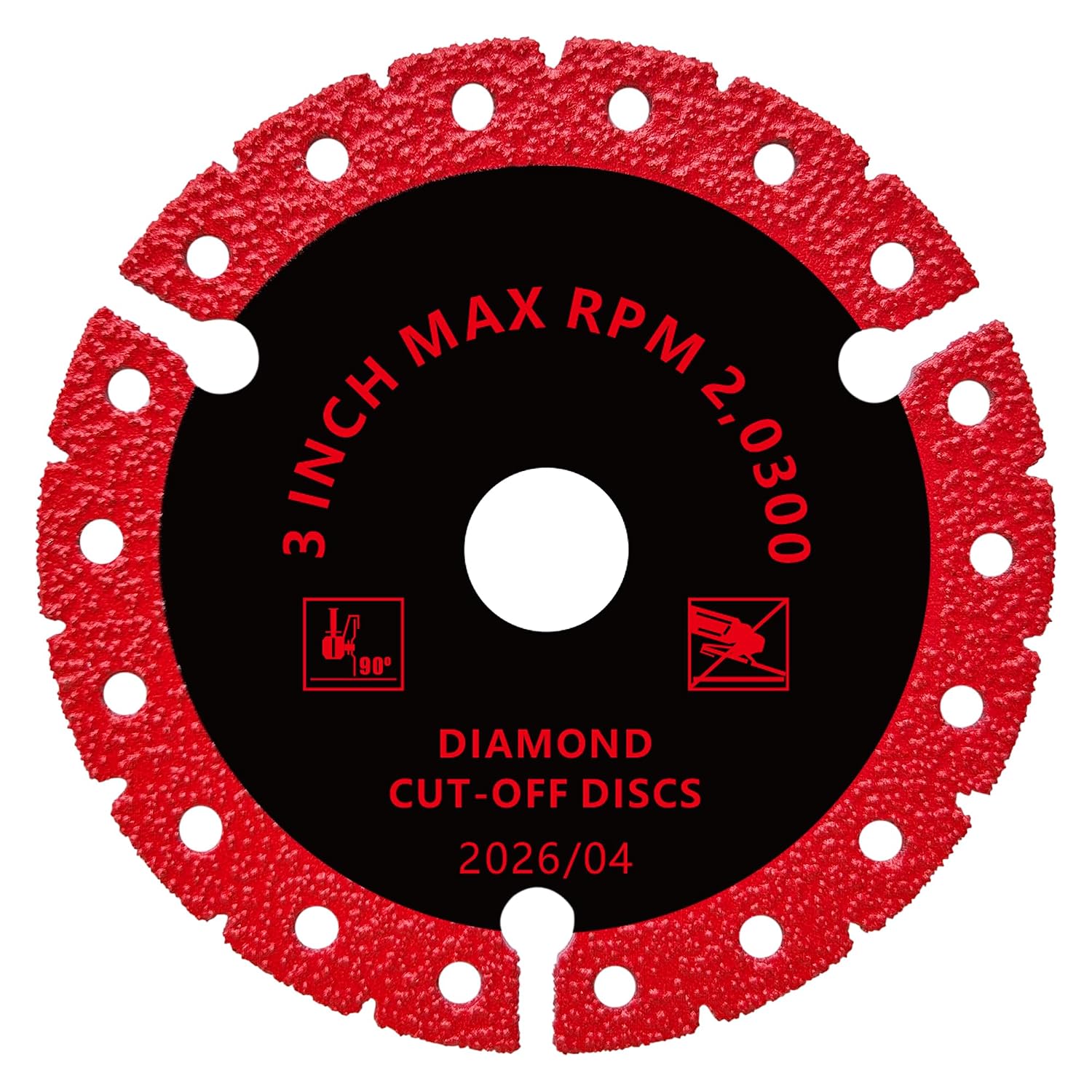 FOXBC 3 inch Diamond Multi-Purpose Saw Blades Metal Cutting Wheel - 3 Pack