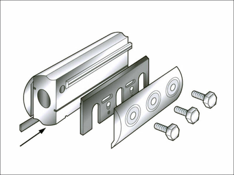 Juego de cuchillas cepilladoras de 3‑1/4" con placa de fijación Juego de cuchillas de doble filo Adaptador universal