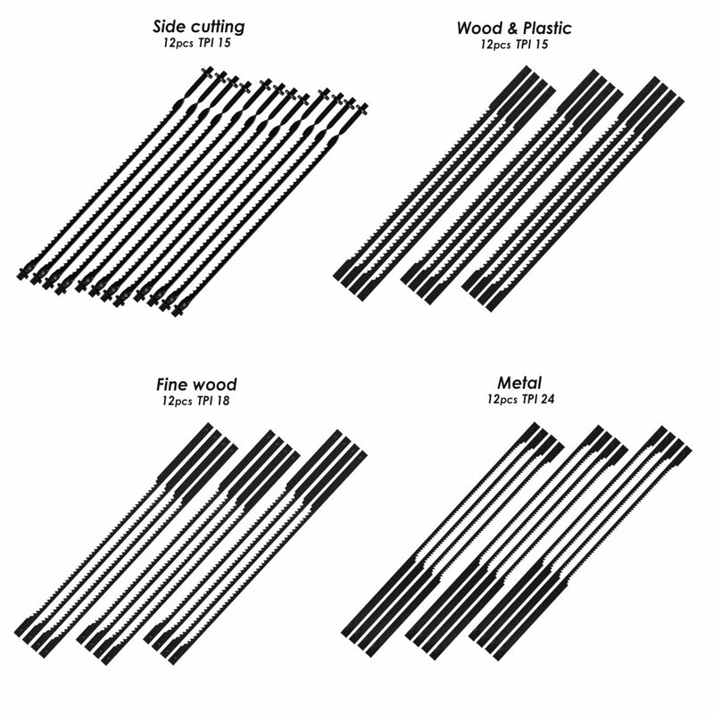 4-Inch Scroll Saw Blade Pin End for Dremel Moto-Saw MS20 MS20-01 MS51-01 MS52-01 MS53-01 - 48 Pack