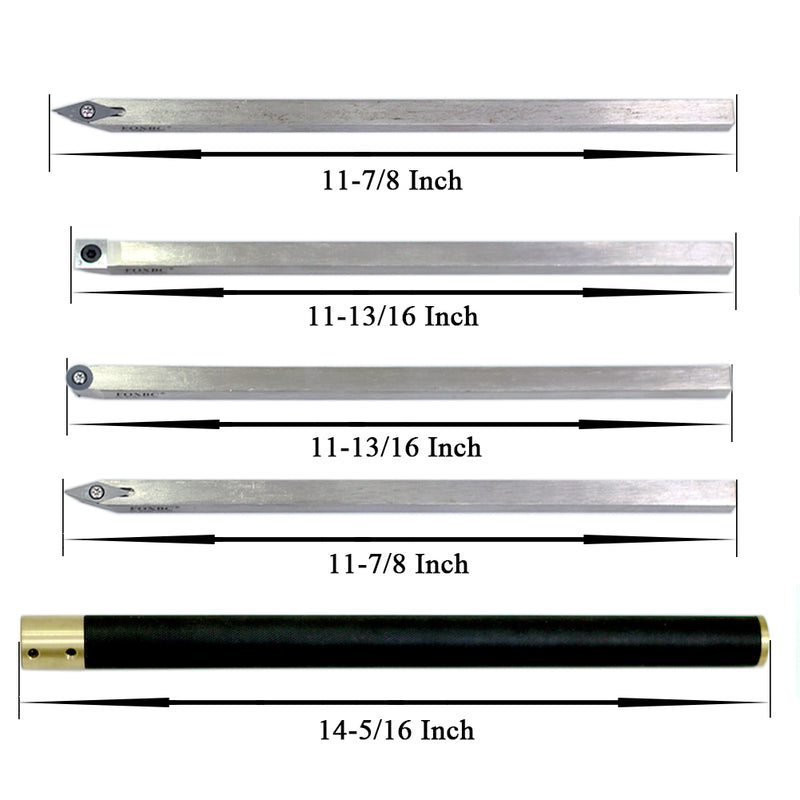 Juego de Herramientas de torno de torneado de madera de carburo para carpintería con cortador de inserción de carburo, mango redondo de aleación de aluminio para herramienta de torneado de torno de madera, 5 piezas