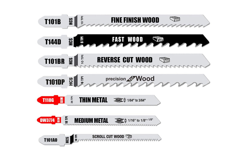 FOXBC Jigsaw Blades for DeWalt DCS334B DW3742C, Bosch JS260 JS470E, Makita XVJ03Z, Ryobi for Wood Metal
