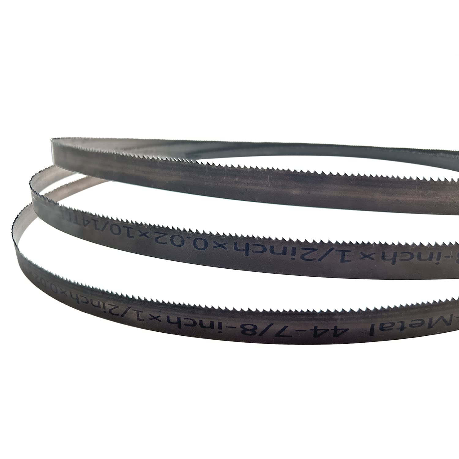 FOXBC Hoja de sierra de cinta de 44-7/8 pulgadas 10/14 TPI para sierra de cinta portátil DeWalt DCS374B DWM120K, Wen 94396, 44-7/8" x 1/2" x .020", 10/14 TPI, paquete de 3