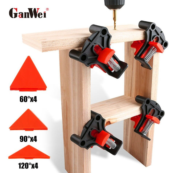 Wood Board Clamps 60/90/120 Degrees Replaceable Spring Fixtures Right Angle Auxiliary Fixing Tool Woodworking Clips