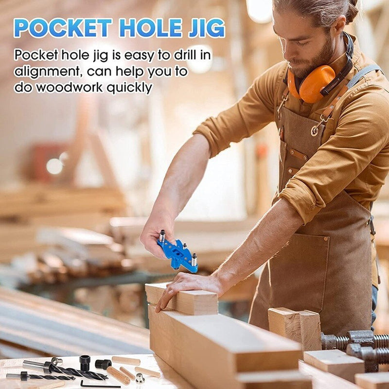 Center Scriber Self Centering Drilling Guide Dowel Jig Kit Vertical Pocket Hole Center Line Positioning Woodworking Tool