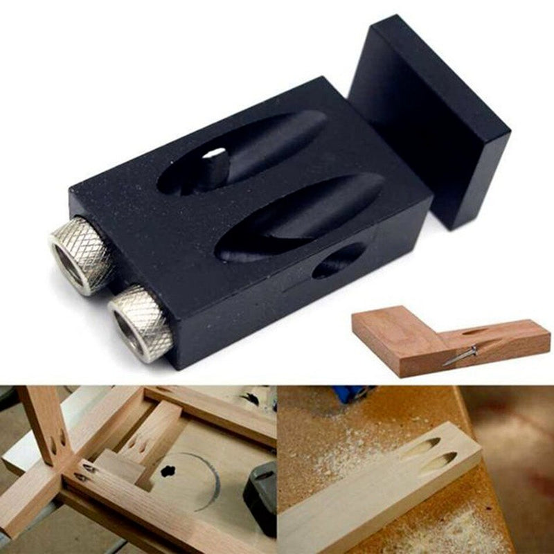 Drill Guide Positioning Auxiliary Tool 6/8/9.5mm Pocket Hole Jig Kit Woodwoorking Tool Hole Puncher Locator Woodworking