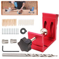 Inclined Hole Drilling Pocket Hole Jig Kit Dowel Drill Joinery Screw Kit Woodworking Guides Joint Angle Tool Locator