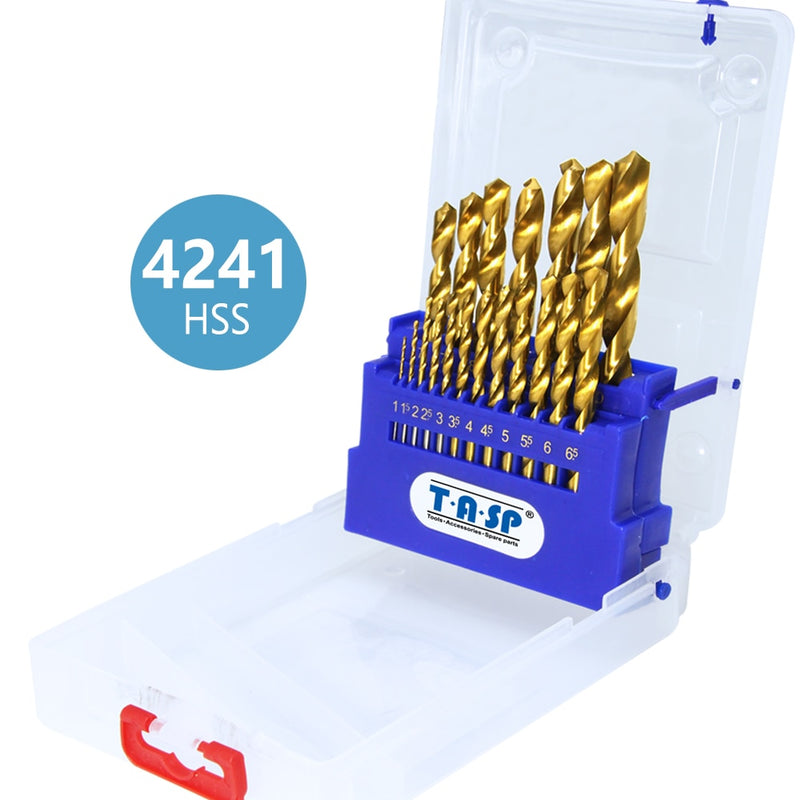Juego de brocas de cobalto HSS y M35 con revestimiento de titanio, 19 Uds., 1 ~ 10mm, para Metal, acero inoxidable, accesorios de herramientas eléctricas