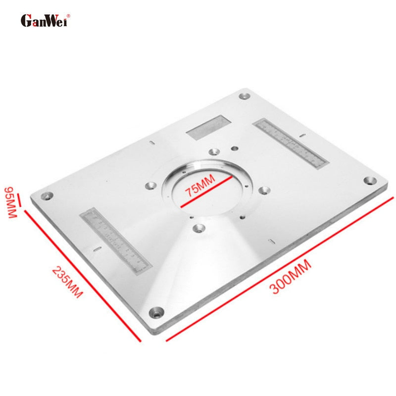 Fresadora de madera, máquina cortadora, placa abatible, mesa guía, enrutador, placa de inserción de mesa para banco de trabajo de carpintería