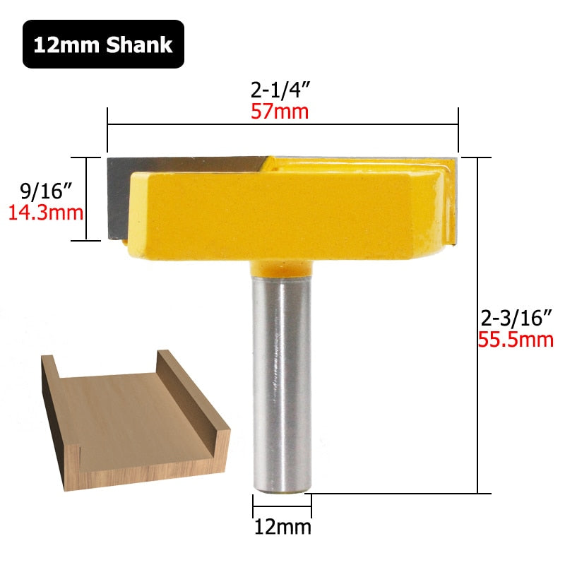 Broca enrutadora de limpieza inferior, vástago de 12mm y 8mm, 1/2, broca recta, fresa limpia para corte de brocas de madera y carpintería