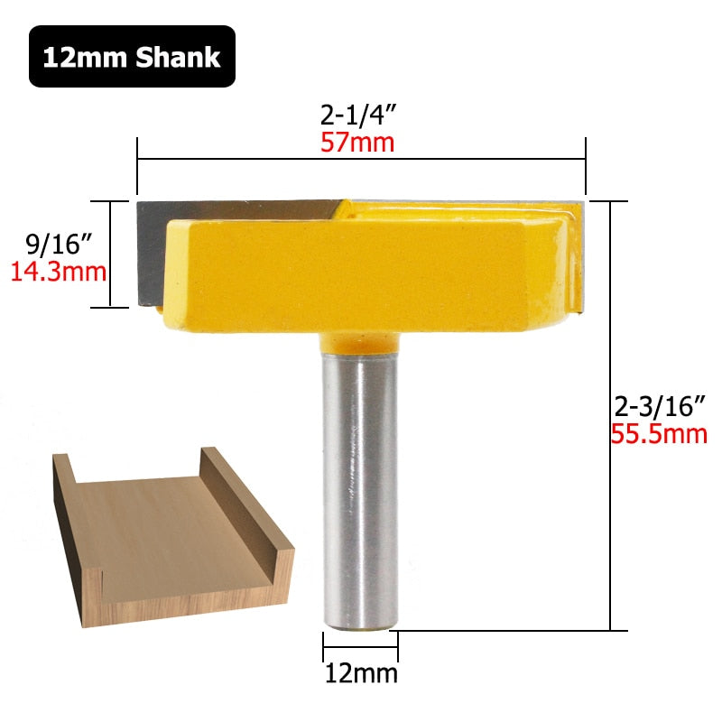 12mm 8mm Shank 1/2 Bottom Cleaning Router Bit Straight Bit Clean Milling Cutter for Wood Woodworking Bits Cutting