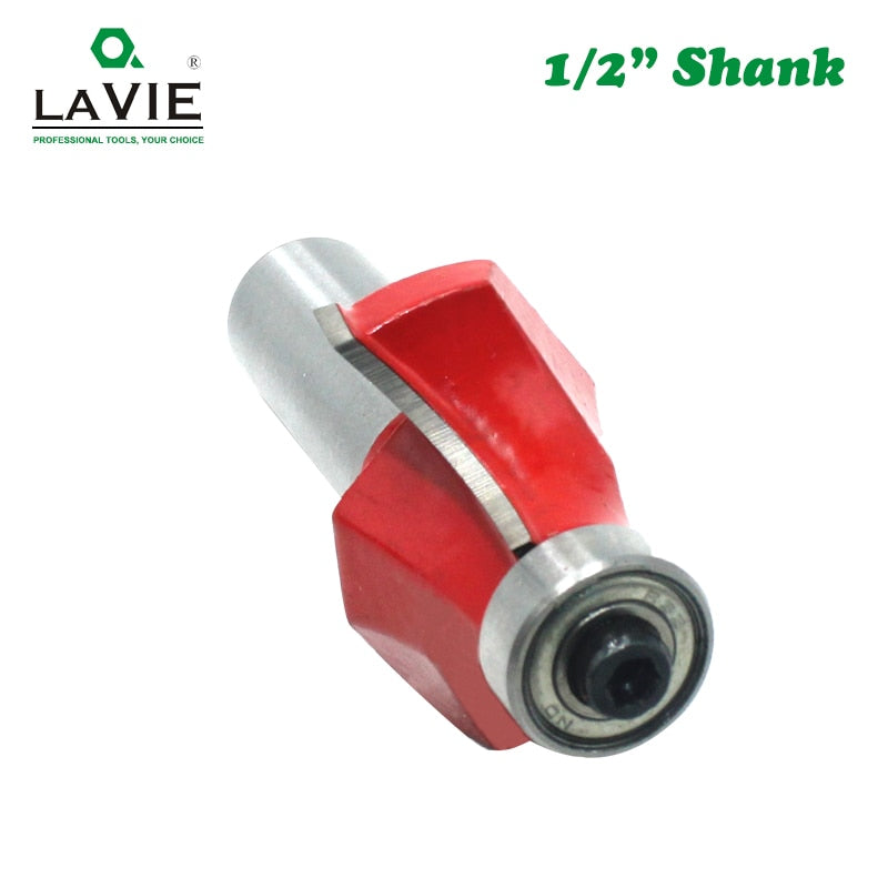 6pcs 12mm 1/2" Shank Corner Round Over and Beading Edging Router Bit Set C3 Carbide Tipped Tenon Cutter