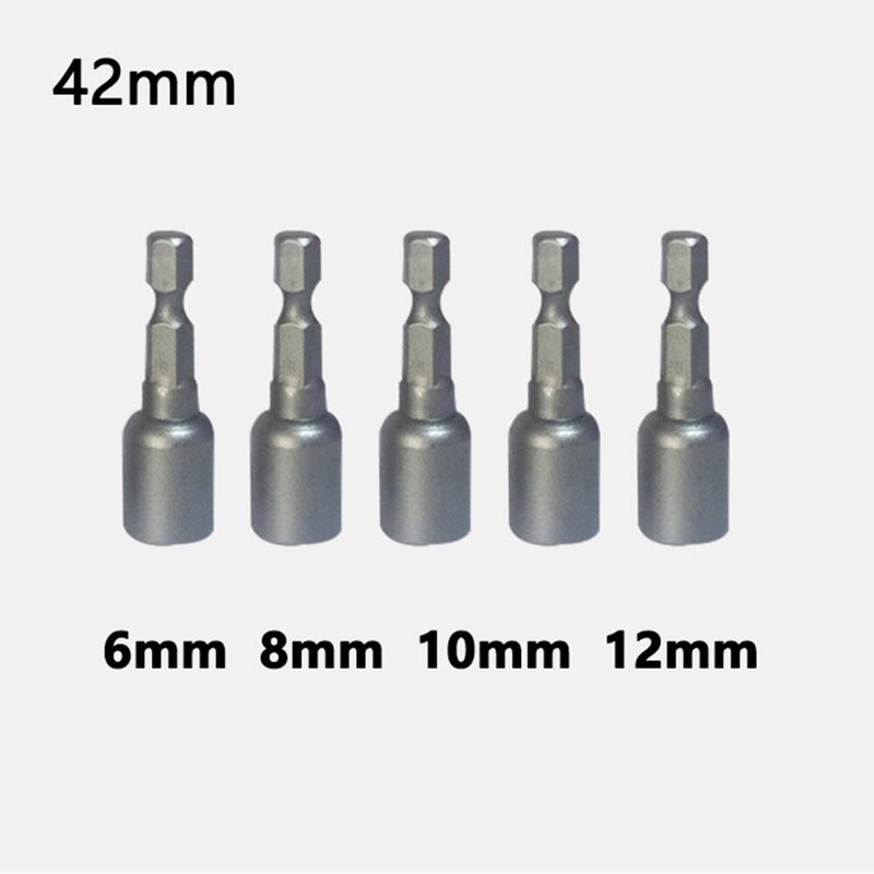6mm-12mm Hexagonal Handle Conversion Magnetic Socket Wrench Electric Nut Driver Accessories Drill Bits Woodworking Tools
