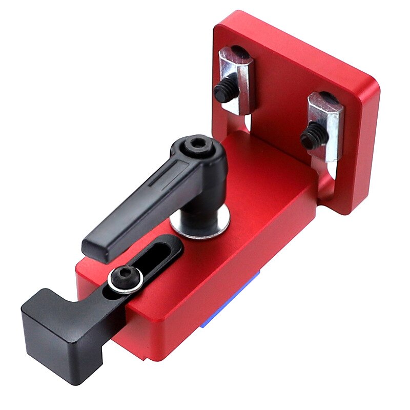 45 Type Aluminum Alloy Miter Track Stop T-Tracks Chute Stopper Limiter Frosted Surface Anodized for Woodworking Workbench