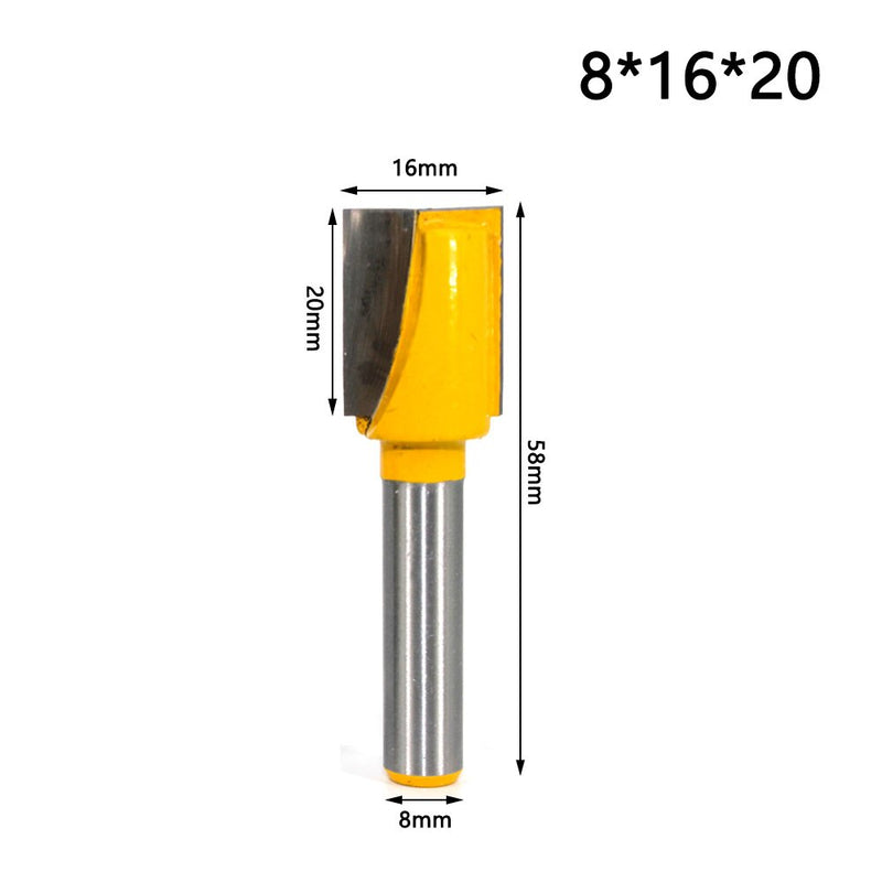 Broca de limpieza de madera con vástago inferior de 8mm, broca para ranuradora recta, fresa limpia, brocas para carpintería, máquina eléctrica MC02032