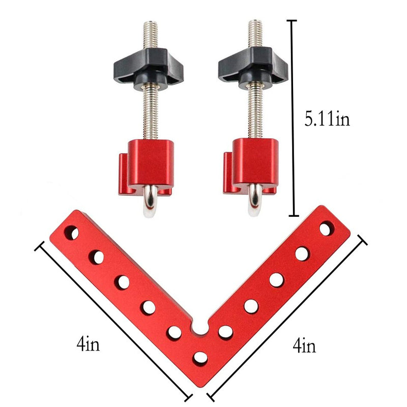 90 Degrees Precision Clamping Squares Aluminium Alloy Auxiliary Fixture Splicing Board Fixed clip Woodworking Tools