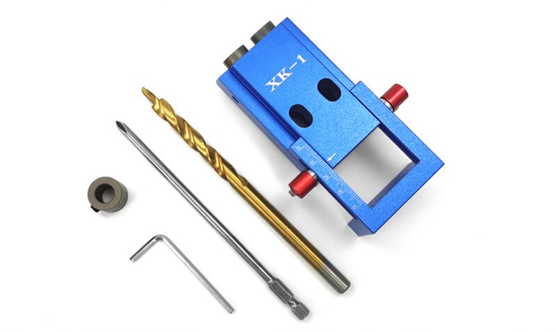 Woodworking Positioning Center Drilling jig Mini Hand Punch Pocket Hole Hig Bit Set Wood Drilling Board Splicing Tool