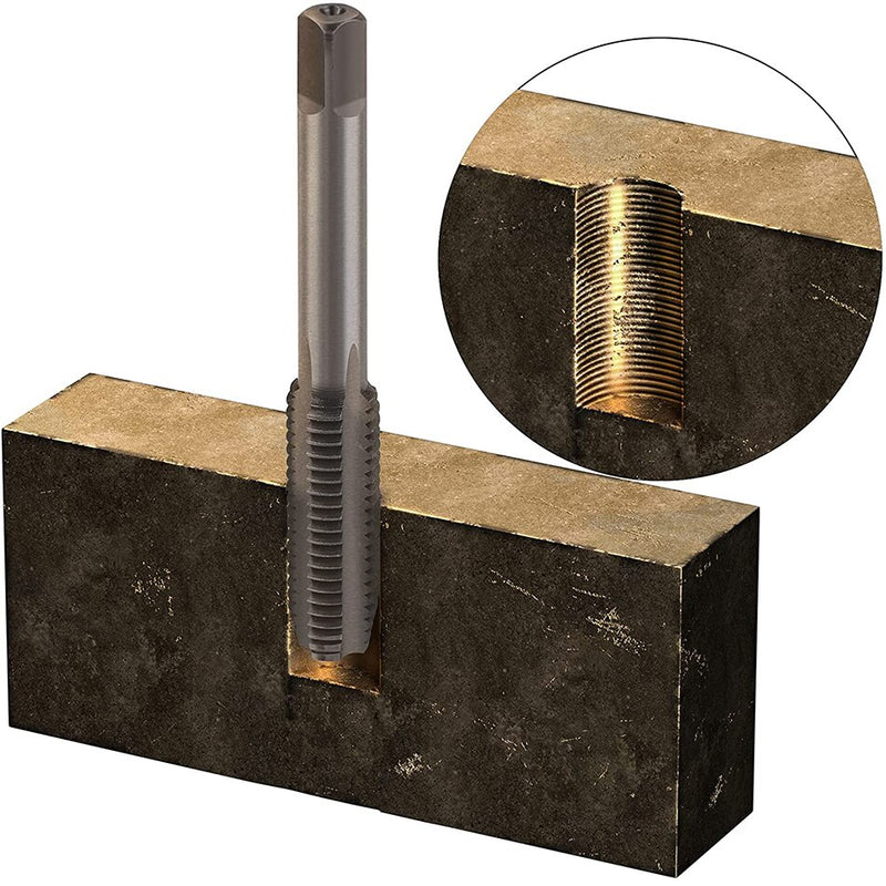 Grifo de rosca de mano, herramienta de roscado esencial en forma de T, grifo de trinquete con mango en T con conector métrico de rosca de tornillo de máquina, 7 Uds.