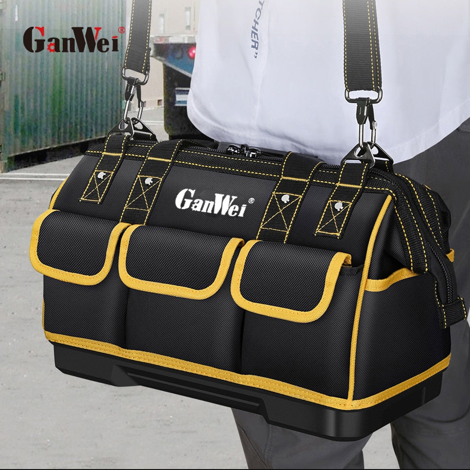 Bolsa de herramientas multifunción, bolsa de almacenamiento portátil impermeable de gran capacidad, tela Oxford 1680D, kit de herramientas fuerte resistente al desgaste
