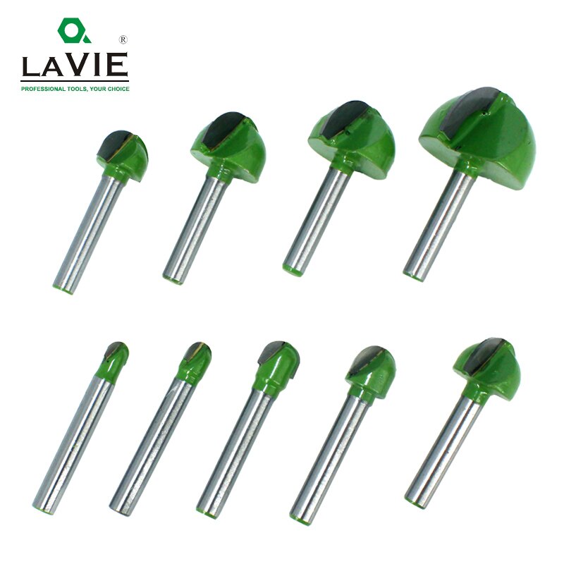 6mm Shank Ball Nose End Mill Round Nose Cove CNC Milling Bit Radius Core Box Solid Carbide Router Bit Tools MC06001