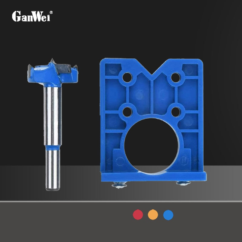 Guía de perforación de orificios de bisagra de 35mm, localizador, guía de perforación de orificios de bisagra, herramienta de instalación de bisagras para puertas de muebles de madera y gabinetes