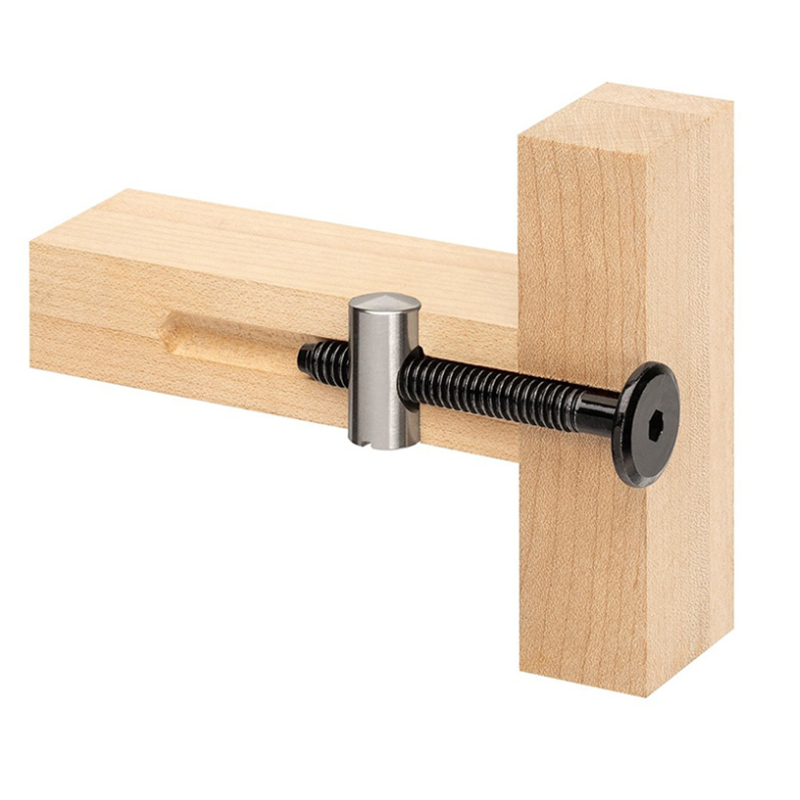Adjustable 2-in-1 Drilling Guide Rail Positioner T-type Screw Drilling Positioner Is Used for Connecting Cabinet Boards