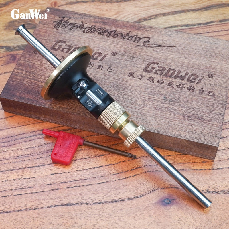 Wheel Marking Gauge Woodworking Marking Scriber With 2 Replacement Cutters Solid Metal Bar Wood Scribe Tool For Carpenter