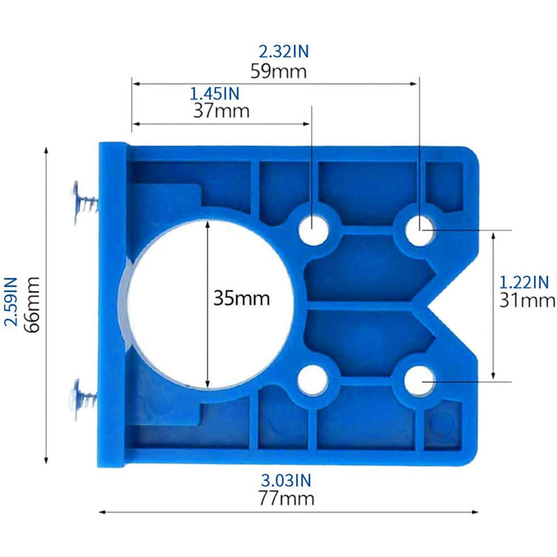 35mm Hinge Hole Drilling Guide Locator Hinge Hole Drilling Guide Wood Furniture Door Cabinets Hinge Installation Tool