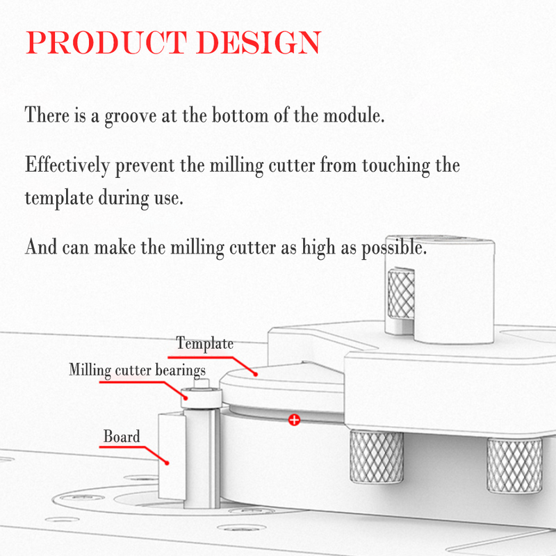 8 in 1 Corner Radius Template Jig Fillet Arc Locator Jig For Trimming Machine Wood Router Woodworking Tools