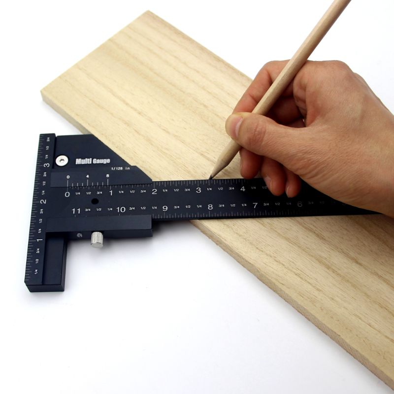 280mm T-shaped Ruler Multifunctional Marking Ruler Measuring Gauge Woodworking Measuring Tool