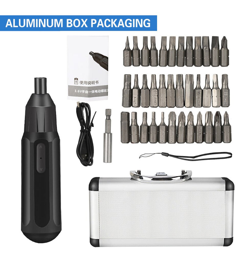 3.6V Electric Screwdriver Multifunctional Rechargeable Lithium Battery Mini Electric Screwdriver 40pcs Set Power Tool