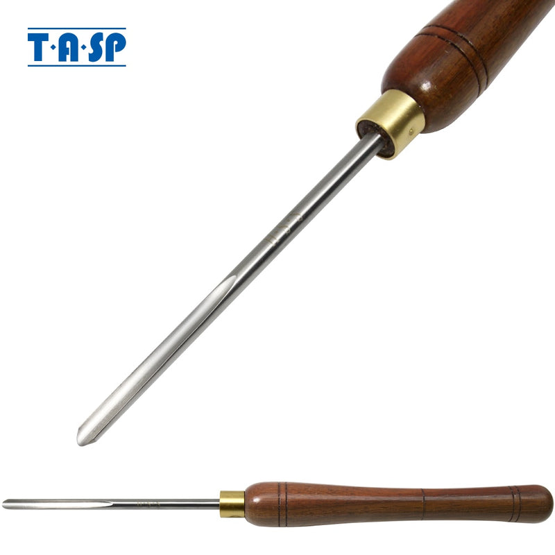 8mm Spindle Gouge Woodturning Tools V Shaped Flute Wood Turning Roughing Chisels HSS Blade & Walnut Handle for Lathe