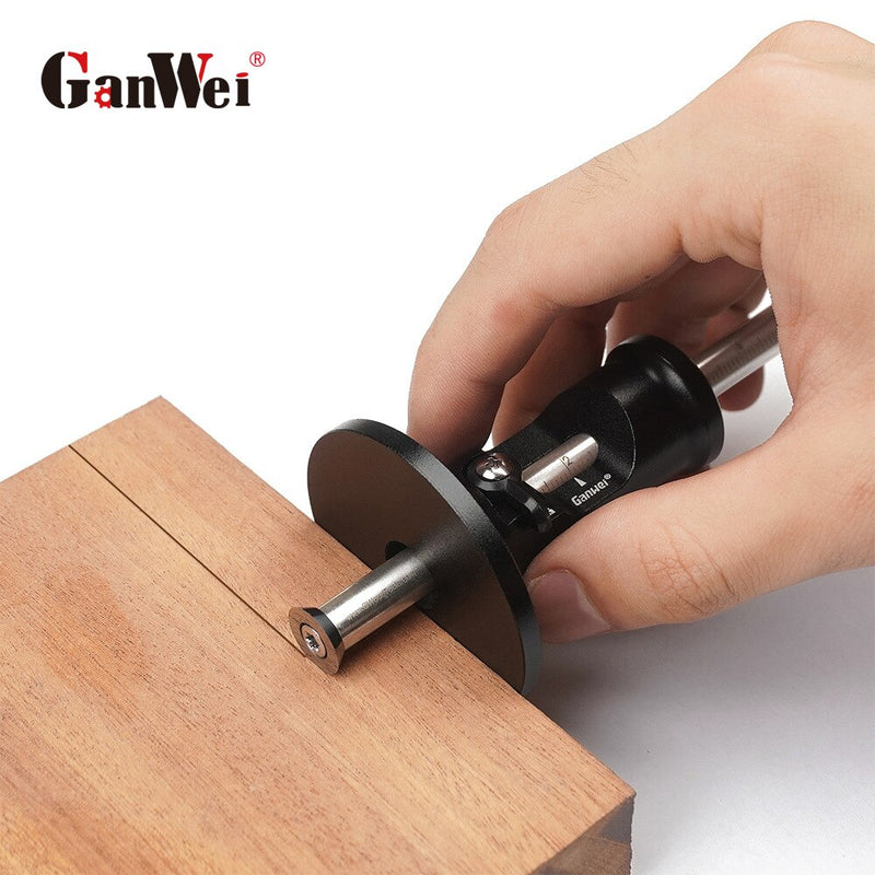 Woodworking Wheel Marking Gauge Marking Scriber Solid Metal Bar Wood Scribe Tool With 2 Replacement Cutters For Carpenter