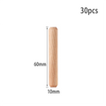 30pcs Log Tenon Wooden Bar 3-in-1 Connector Is Used for Connecting Cabinets, Wardrobes, Furniture and Wooden Boards