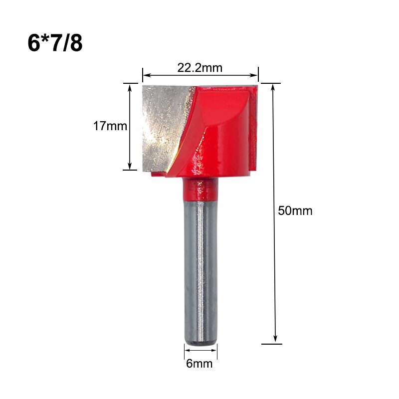 6mm Shank Wood Cleaning Bottom Bit Straight Router Bit Clean Milling Cutter Woodworking Bits Power Machine MC06030