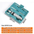 Multifunctional Impact Batch Screwdriver Chrome Tangsten Steel 7 8 12 13 PCS with Tin Box for Household, Industrial, Work