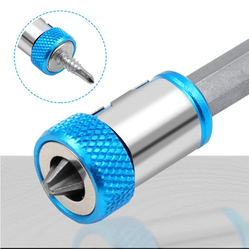 6.35mm Screwdriver head Magnetic Ring Alloy Electric Drill Magnetic Screw Drill Tip Universal Connecting Rod Adapter
