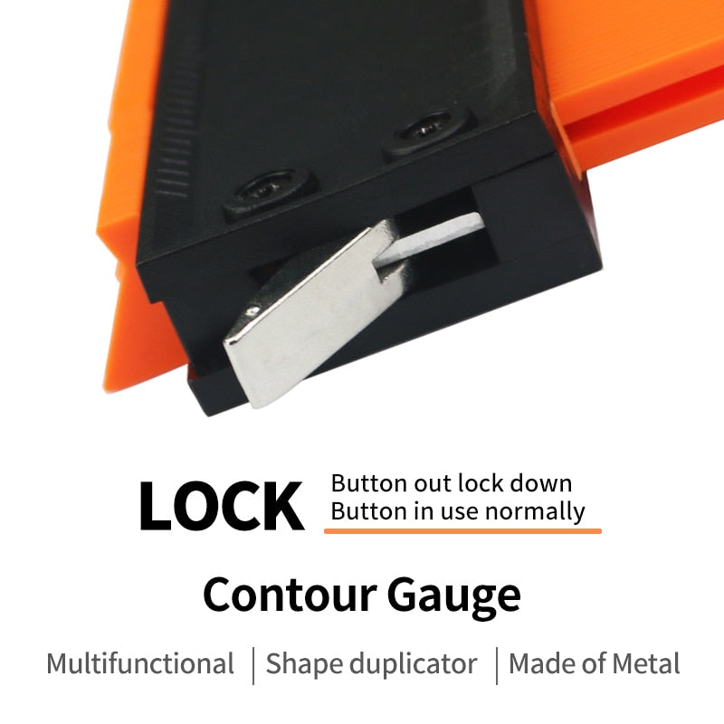 Lock Wider Contour Gauge Profile Tool Wood Measure Ruler Laminate